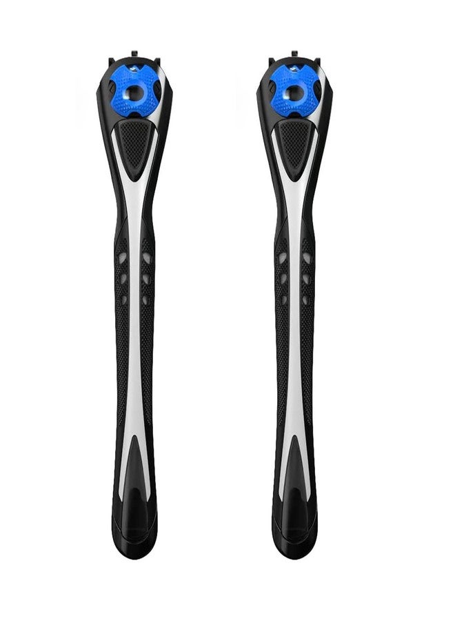 SCLWSS 2 Pack Replacement handle compatible with amazon basics razors, ergonomic non-slip grip for men. - Image 1