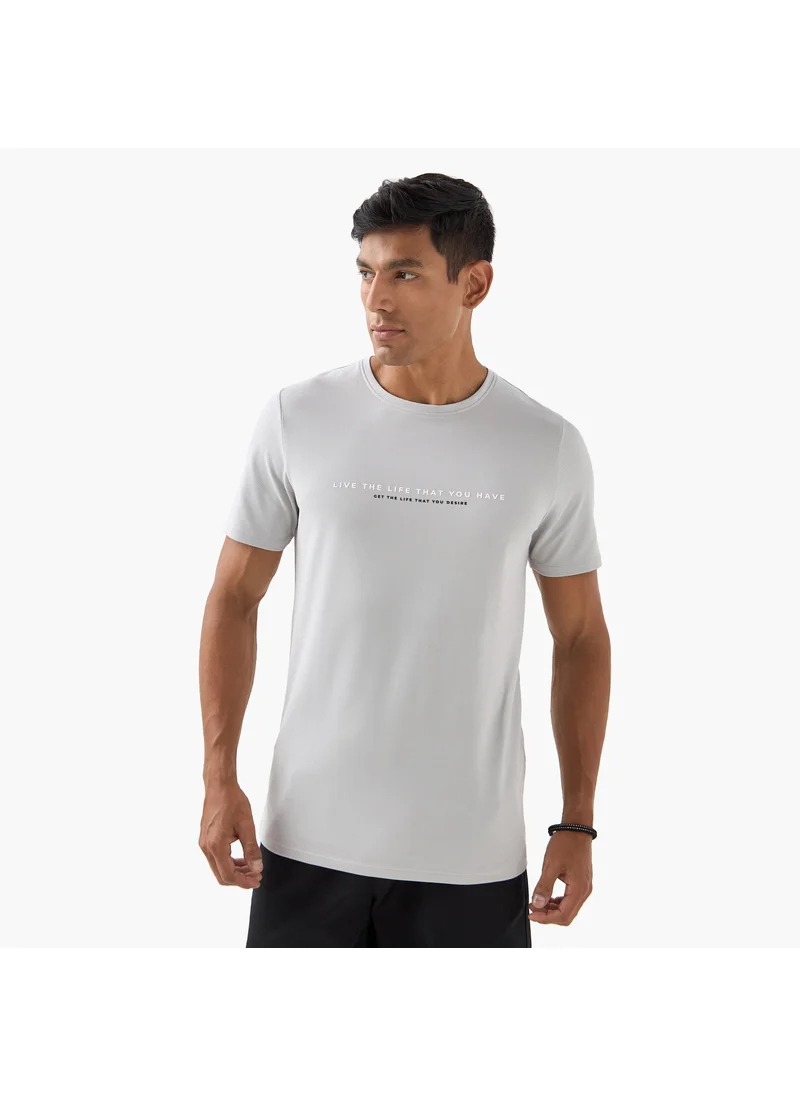 ايكونيك Iconic Typographic Print T-shirt