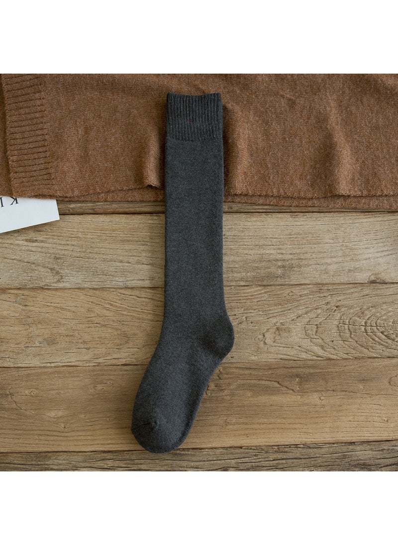 Generic - Stockings womens autumn and winter stockings fleece-lined thick warm towel calf socks high over the knee confinement pile socksLight gray Light gray - Image 1