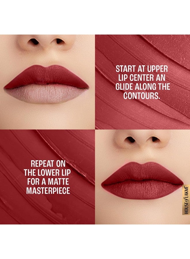 LAKME Lakme 9To5 Primer + Matte Lip Color Cherry Chic 3.6 G  - Image 5