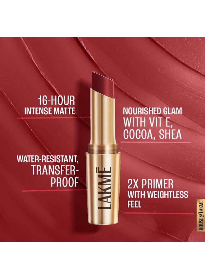 LAKME Lakme 9To5 Primer + Matte Lip Color Cherry Chic 3.6 G  - Image 3