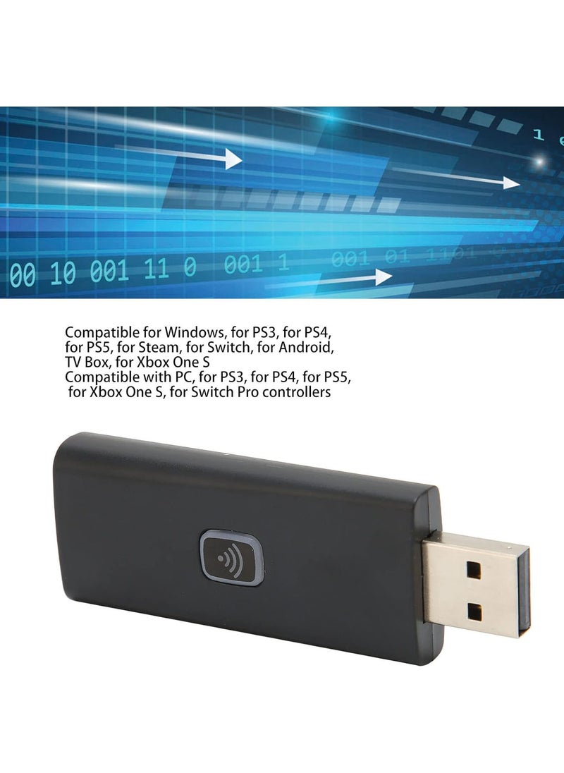 Bluetooth Controller Adapter For Windows PS3 PS4 PS5 Steam Switch Pro Controllers Android TV Box  One S, Wireless Game Handle USB Converter