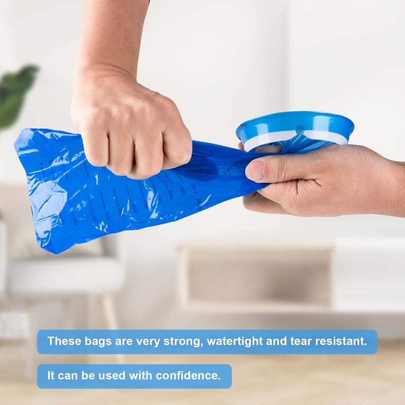 PHSZZ 40 Pack Vomit Bags Disposable, Leak Resistant Barf Bags, Portable Blue Vomit Bag, 1000 Ml Emesis Puke Throw Up Nausea Motion Sickness Bag for Car, Aircraft, Taxi - Image 4