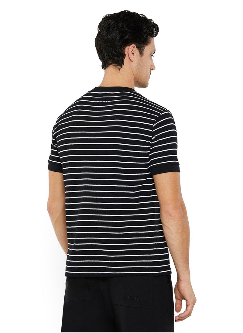 NAUTICA Striped Regular Fit Premium Cotton Crew Neck T-shirt  - Image 3