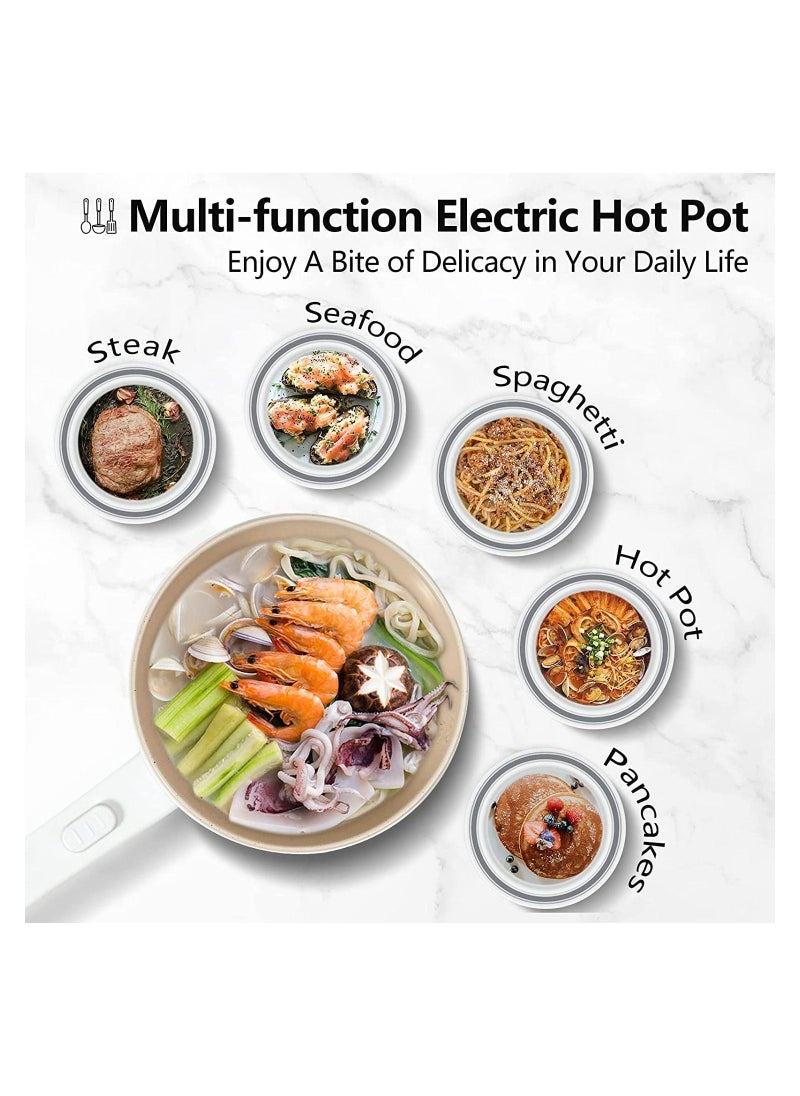 Generic 2 L Electric Hot Pot with Steamer & Temperature Control,Non-Stick Electric Skillet,Frying Pan,Electric Saucepan  - Image 2