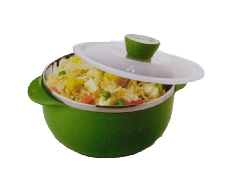 Gladnes Serving Bowl Set Multipurpose Plastic Mixing Bowl Set with Transparent Lid for Salads Snacks Desserts Dining Table Bowl for Home Restaurant Serving Bowl 700ML - Image 3