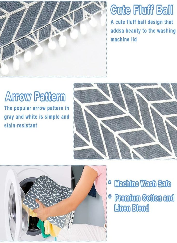 Oasisgalore Oasisgalore Washing Machine Cover Top Protector from Dust for Laundry Washer Dryer Kitchen Bathroom Home  - Image 4