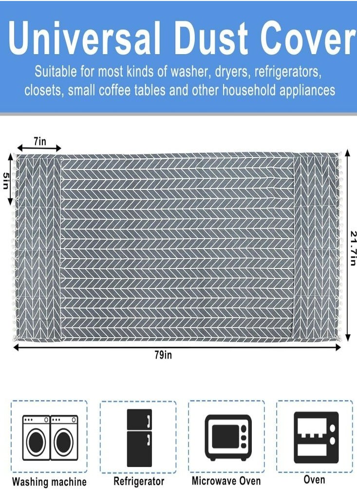 Oasisgalore Oasisgalore Washing Machine Cover Top Protector from Dust for Laundry Washer Dryer Kitchen Bathroom Home  - Image 2