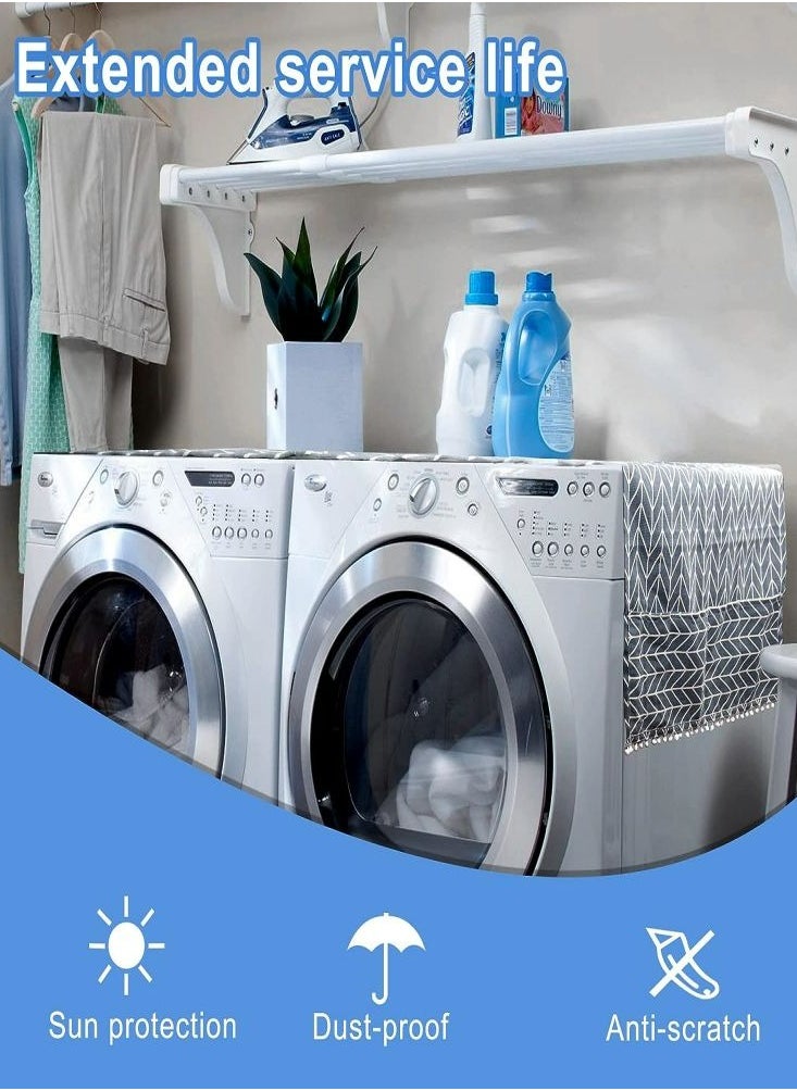 Oasisgalore Oasisgalore Washing Machine Cover Top Protector from Dust for Laundry Washer Dryer Kitchen Bathroom Home  - Image 5
