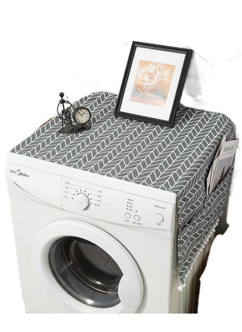Oasisgalore Oasisgalore Washing Machine Cover Top Protector from Dust for Laundry Washer Dryer Kitchen Bathroom Home  - Image 1