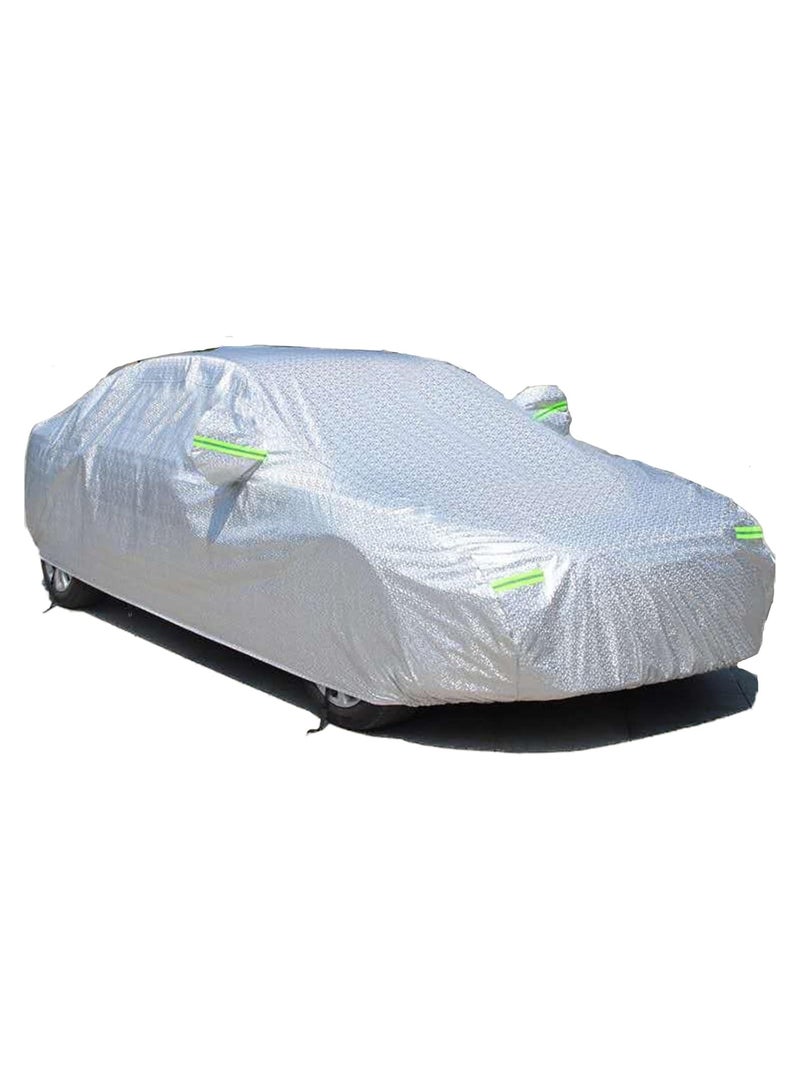 3-Layer Car Cover Full Exterior Cover Waterproof  Scratchproof Car Cover with Lock Driver Sider Zipper Design PEVA Aluminum Film All Weather Universal Fits Cars up to 200in SUV - Image 1