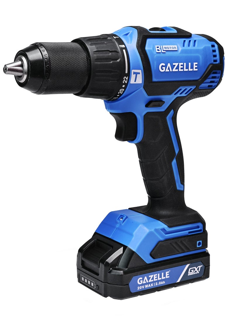 Gazelle Gazelle GC2020 20V Cordless Hammer Drill, 13mm, 60Nm, 2-Speed, Brushless Motor, includes 2 x 2.0Ah Li-Ion Batteries 1 year warranty  - Image 1