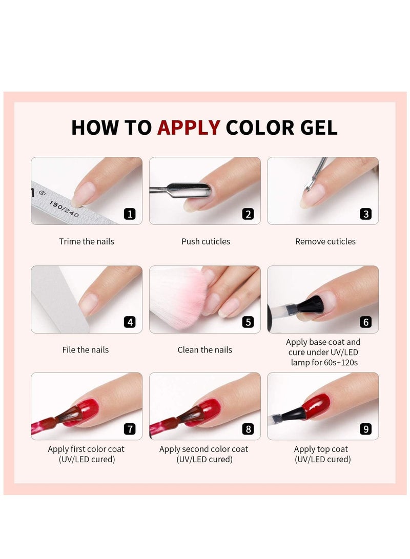 مس تيارا طقم طلاء أظافر جل مكون من 6 قطع بالأشعة فوق البنفسجية ومصباح LED - Image 3