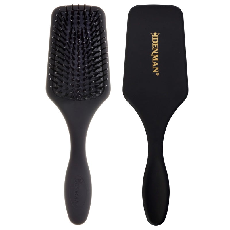 Denman (Black) Mini Paddle Cushion Hair Brush for Blow Drying, Detangling & On the Go Travel - Comfortable Styling, Straightening & Smoothing - For Women and Men, D84 - Image 1