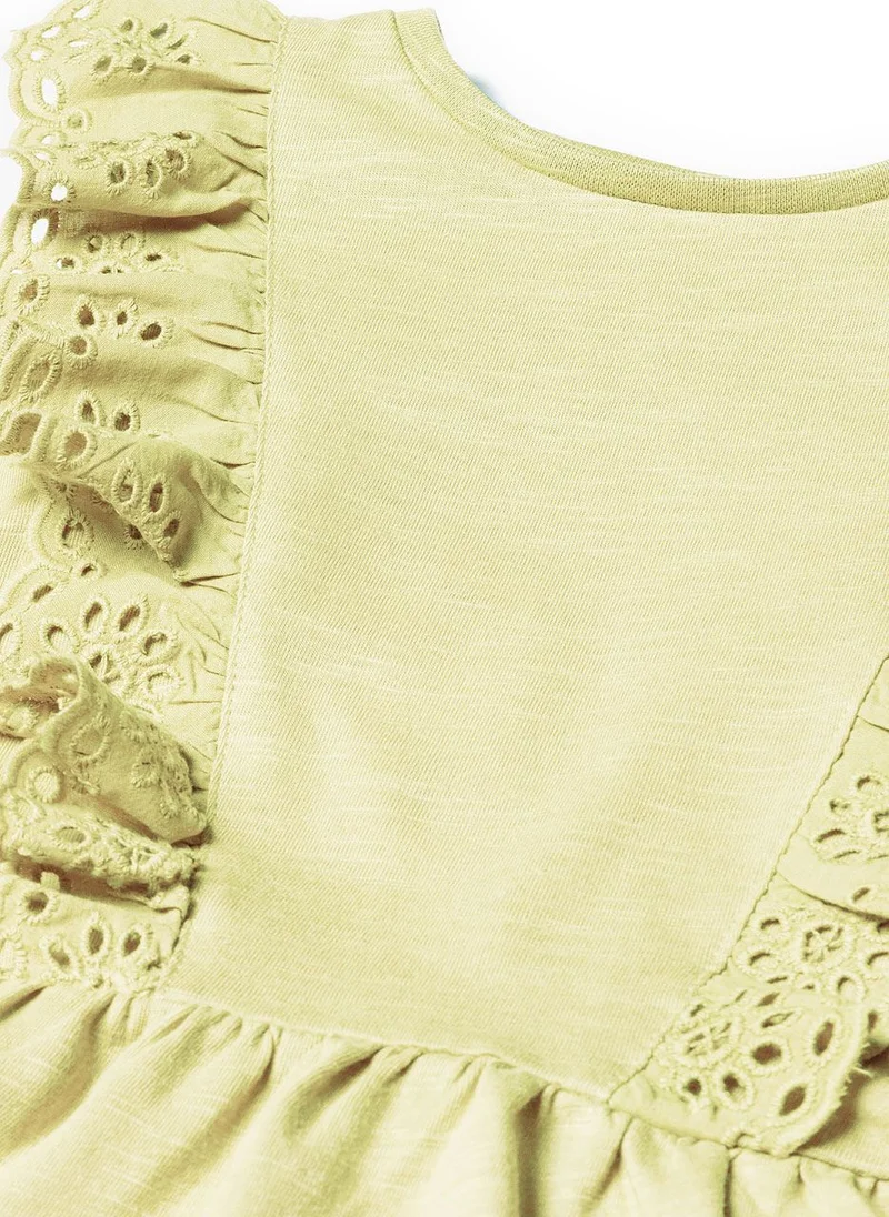 MINOTI Eyelet Ruffle Dress