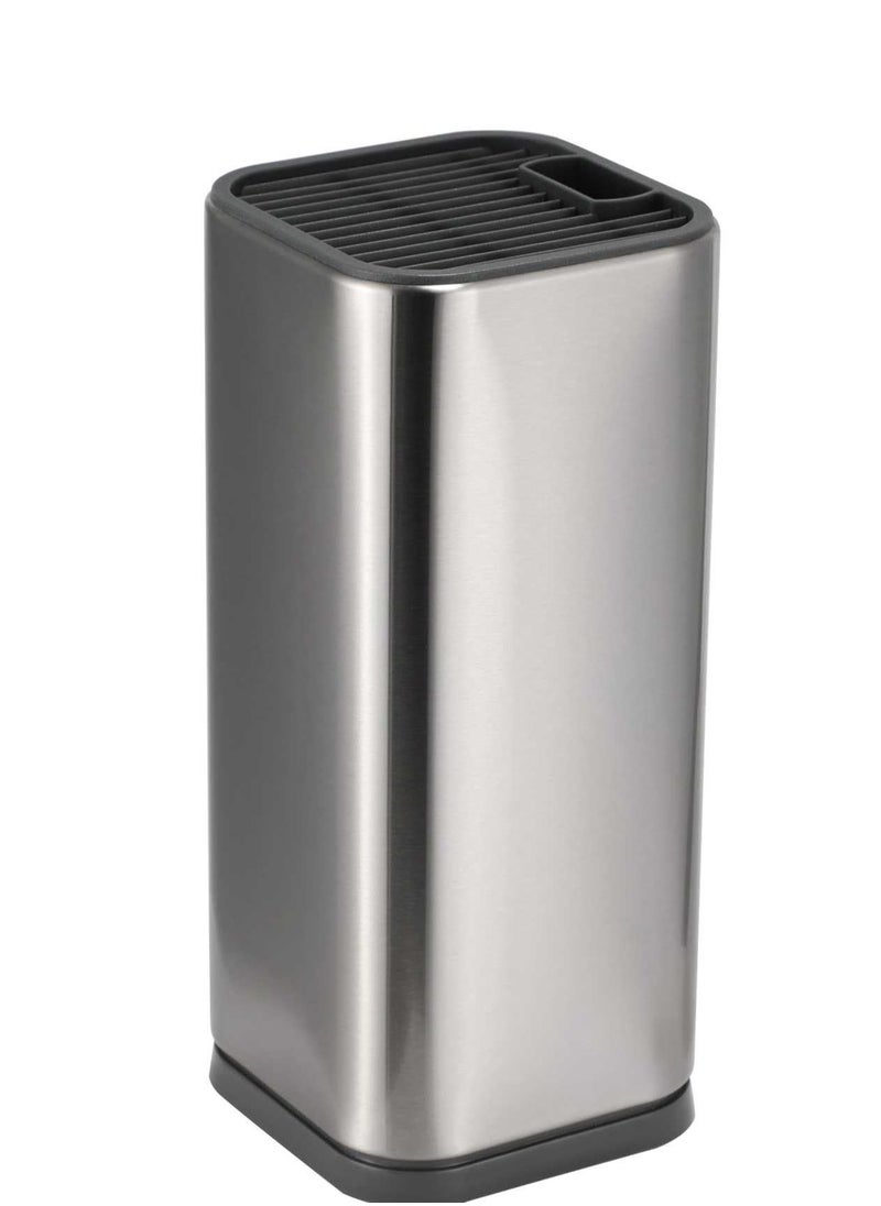 Universal Knife Block Holder, Universal Knife Blocks, Stainless Steel Organizer with Scissor Slots, Rust Proof for Any Knife up to 8.10 Inches(Knives Not in Included)