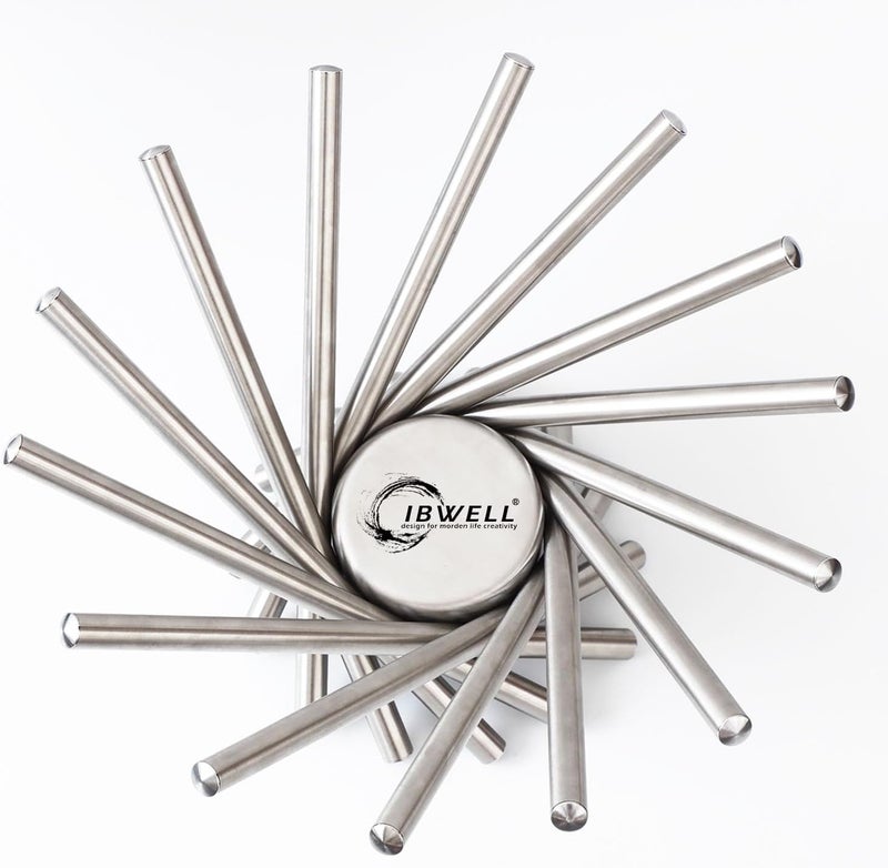IBWell Creative Stainless Steel Rotation Fruit Basket Bowl Stand Holder for Kitchen CounterCountertop Home DecorLargeSilver - Image 4