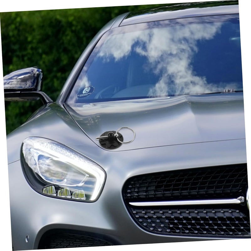 1sets CNC Aluminum Racing Bonnet Hood Kit for Enhanced Security and Versatile Compatibility Custom and Modified Vehicles Easy Installation Compact Design Black Finish - Image 5