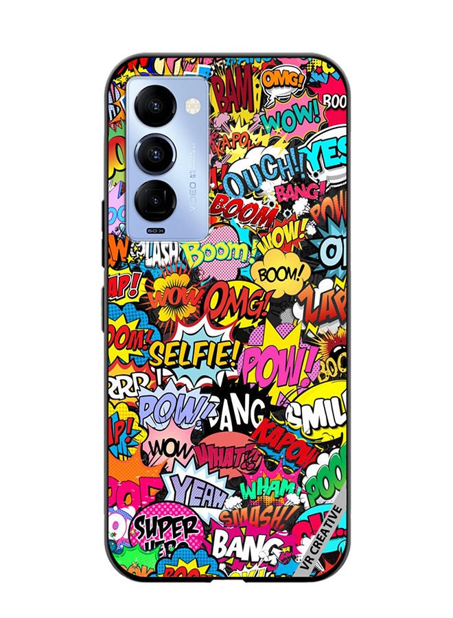 VR CREATIVE Protective Case Cover For Tecno Camon 18/18 P Pop Art Design Multicolour - Image 1