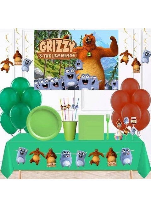 Grizzy and the Lemmings Party Set (16 People)