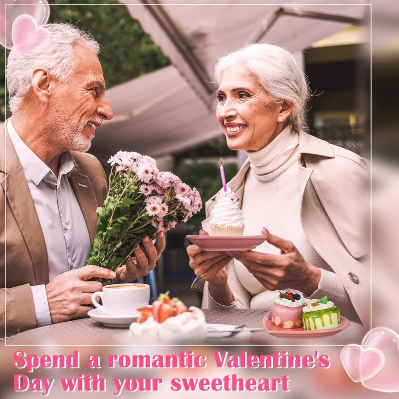 Meanplan أطباق سيراميك على شكل قلب 6 قطع من مينبلان 69 بوصة أطباق سلطة أطباق تخرج عشاء أطباق تقديم على شكل قلب حلوى أنيقة للمطبخ شرائح لحم وجبات خفيفة وردي - Image 4