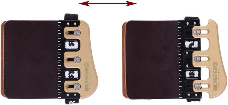 BICASTER Barebow Finger Tabs Cordovan Leather + Brass Finger Guards - RH - Image 4