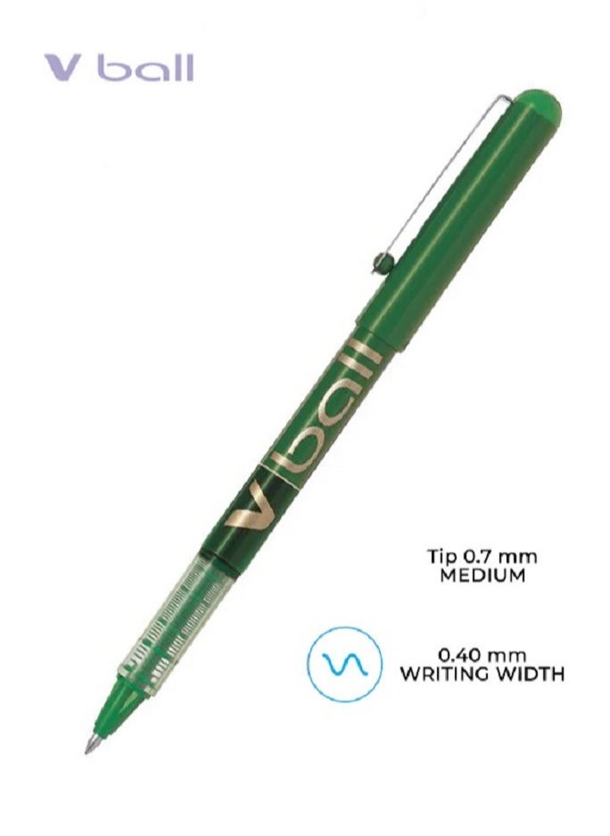 PILOT Pilot V-Ball 0.7mm Liquid Ink Pen- BL-VB7 Green 