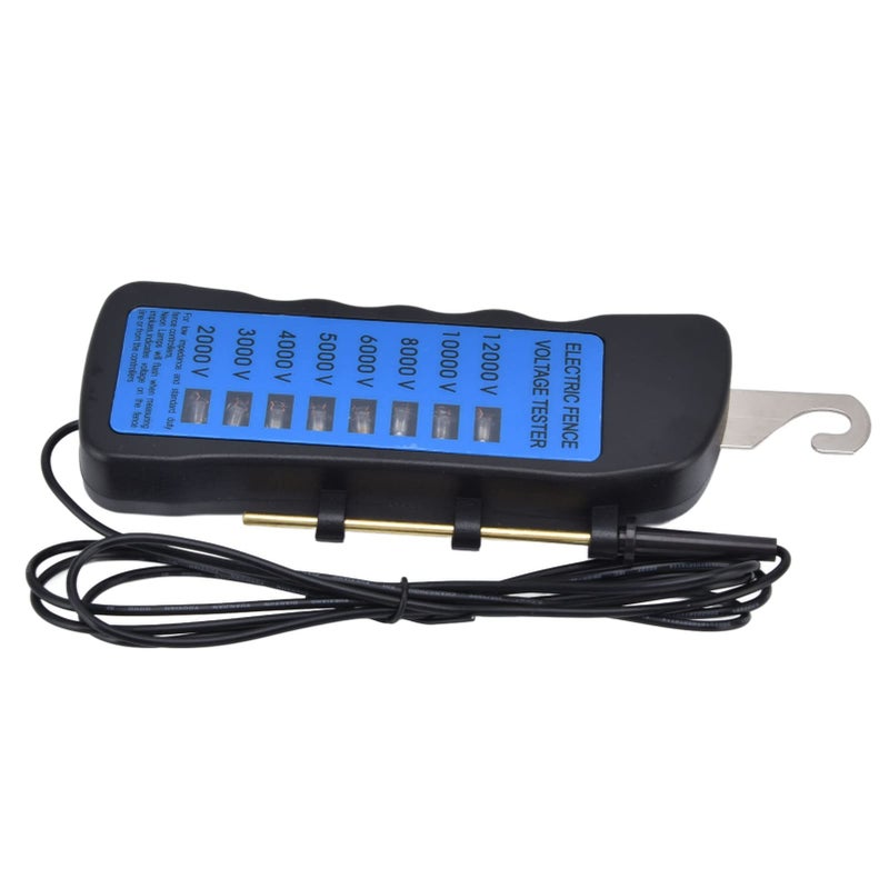 High Voltage Tester 2000 to 12000V with 8 Indicator Lights Waterproof ABS Material for Farms - Image 4
