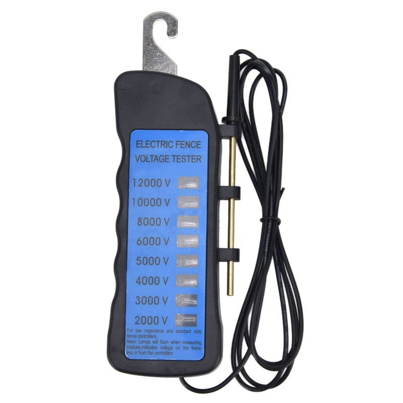 High Voltage Tester 2000 to 12000V with 8 Indicator Lights Waterproof ABS Material for Farms - Image 2