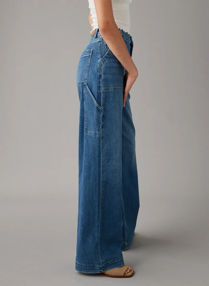 American Eagle Drape Stretch Curvy Super High Waist Jeans