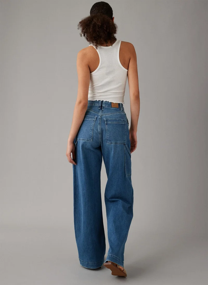 American Eagle Drape Stretch Curvy Super High Waist Jeans
