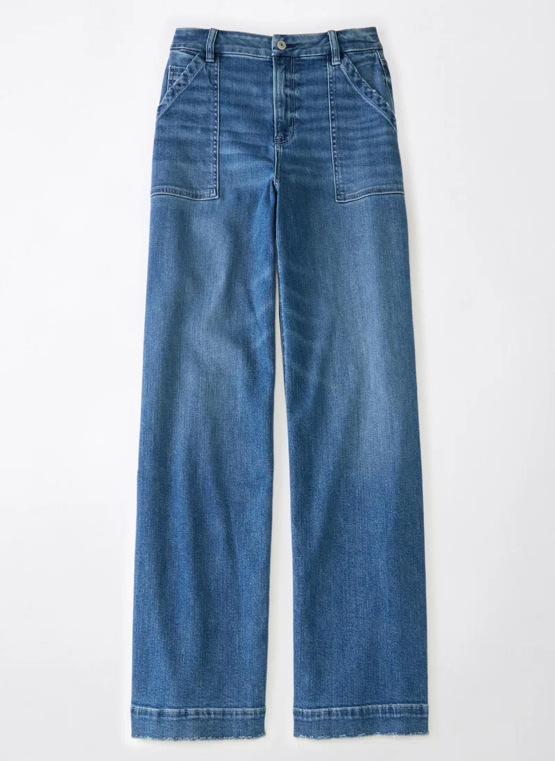 American Eagle Drape Stretch Curvy Super High Waist Jeans