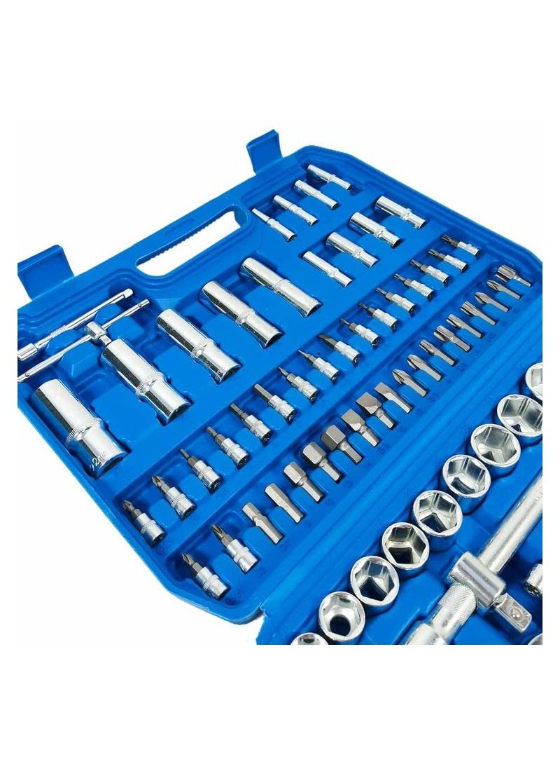 تولز أدوات جديدة - 108 قطعة مجموعة أدوات وجع مجموعة مفك البراغي 1/4 1/2 DR.Socket Bit Set - Image 4