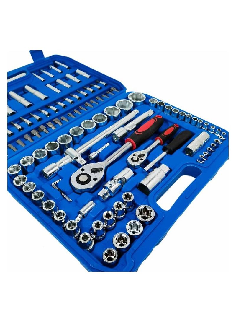 تولز أدوات جديدة - 108 قطعة مجموعة أدوات وجع مجموعة مفك البراغي 1/4 1/2 DR.Socket Bit Set - Image 2