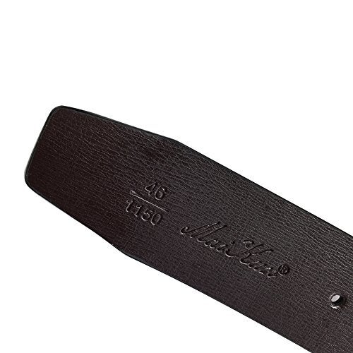 maikun Mens Dress Leather Belt, 1.3'' Width Casual Black Belt for Men, for Waist Size 38-40'' - Image 2