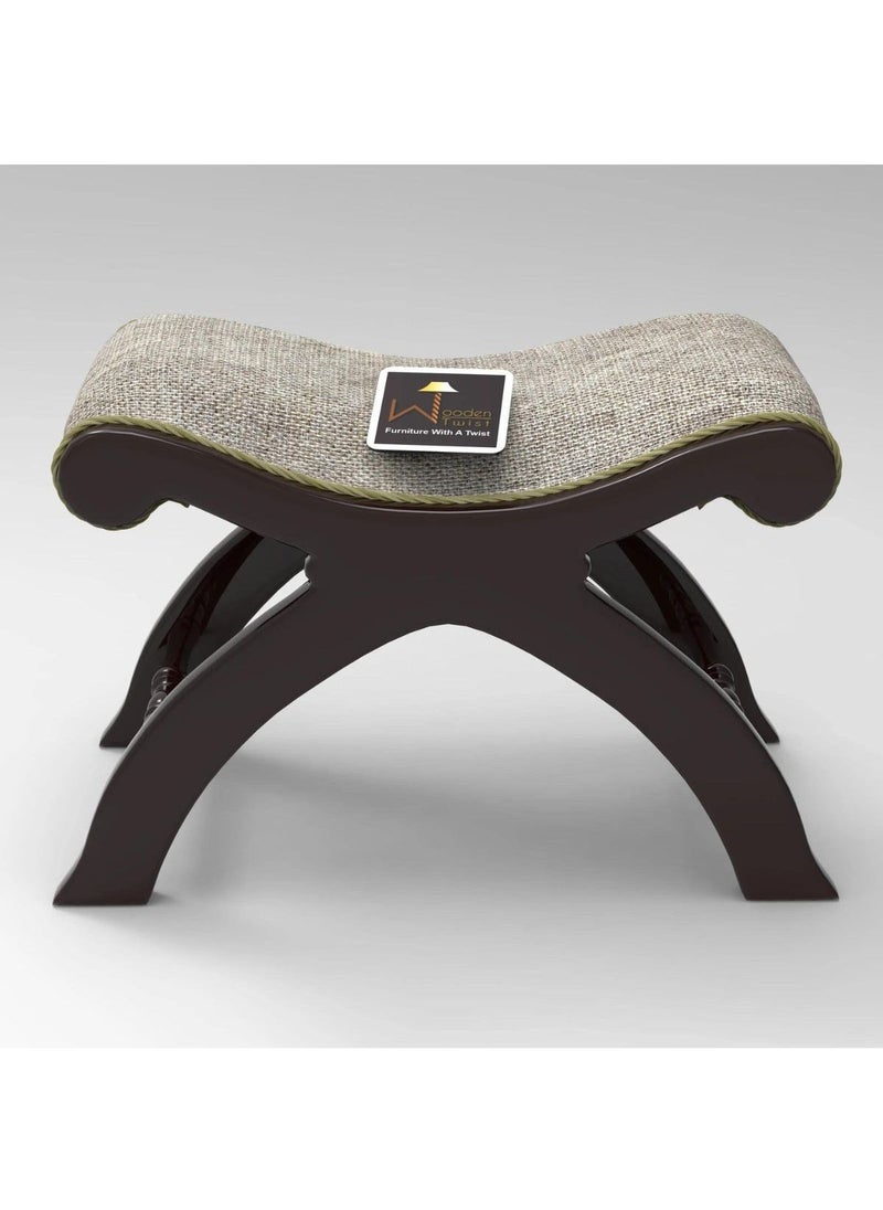 Wooden Twist - Wooden Stool Chair with Cushion - Image 1