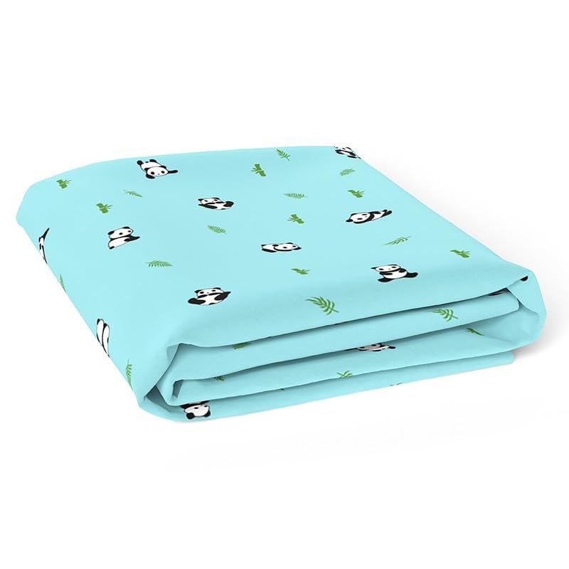The White Cradle Cotton Baby Crib Fitted Bed Sheets for Cot Organic Twill Fabric Baby Bedding for New Born Infants Toddlers 38x24 Pack of 1 The White Cradle Blue Panda - Image 2