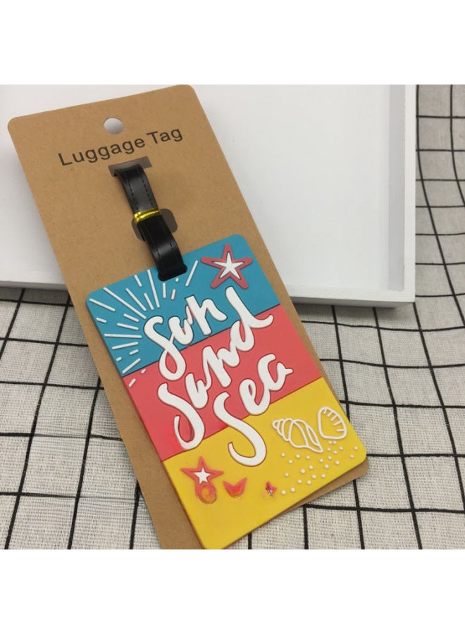 Luggage Tag Leather Goods Bag Accessories Suitcase Label Personalized Name Id Tag Travel Bag Identifier-Color:Straw Hat - Image 5