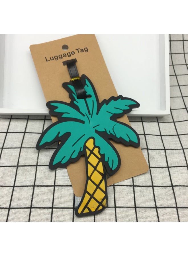 Luggage Tag Leather Goods Bag Accessories Suitcase Label Personalized Name Id Tag Travel Bag Identifier-Color:Straw Hat - Image 4
