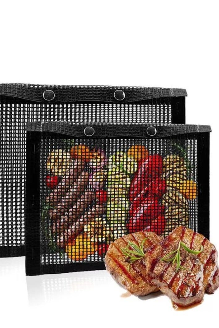 1PCS Non-Stick Mesh Grilling Bag Heat Resistant Vegetable Meat BBQ Bag Outdoor Picnics Camping BBQ Tools  - Image 1