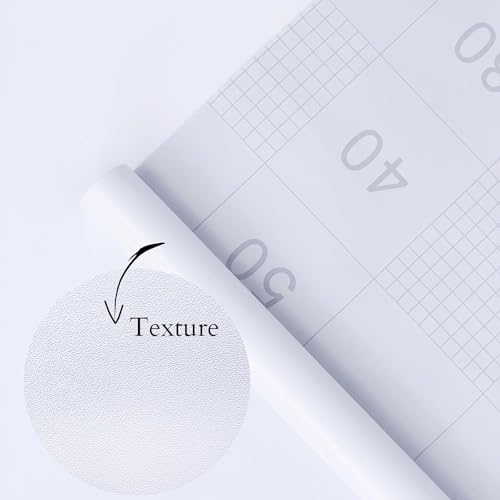 HOMEMATES Self Adhesive Waterproof Wallpaper White Wall Sticker for Living Room Hall Bedroom Decoration Polyvinyl Wallpaper Vinyl PVC Wall Stickers (45 x 304 cm) - Image 2