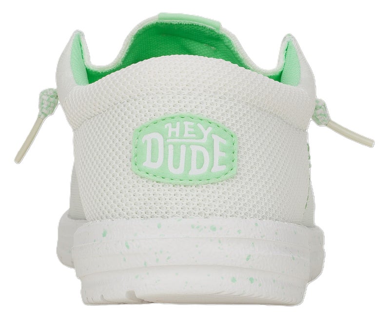 HEYDUDE Men's Wally Funk Zigzag Mesh White/Green Ash 11 Medium - Image 2