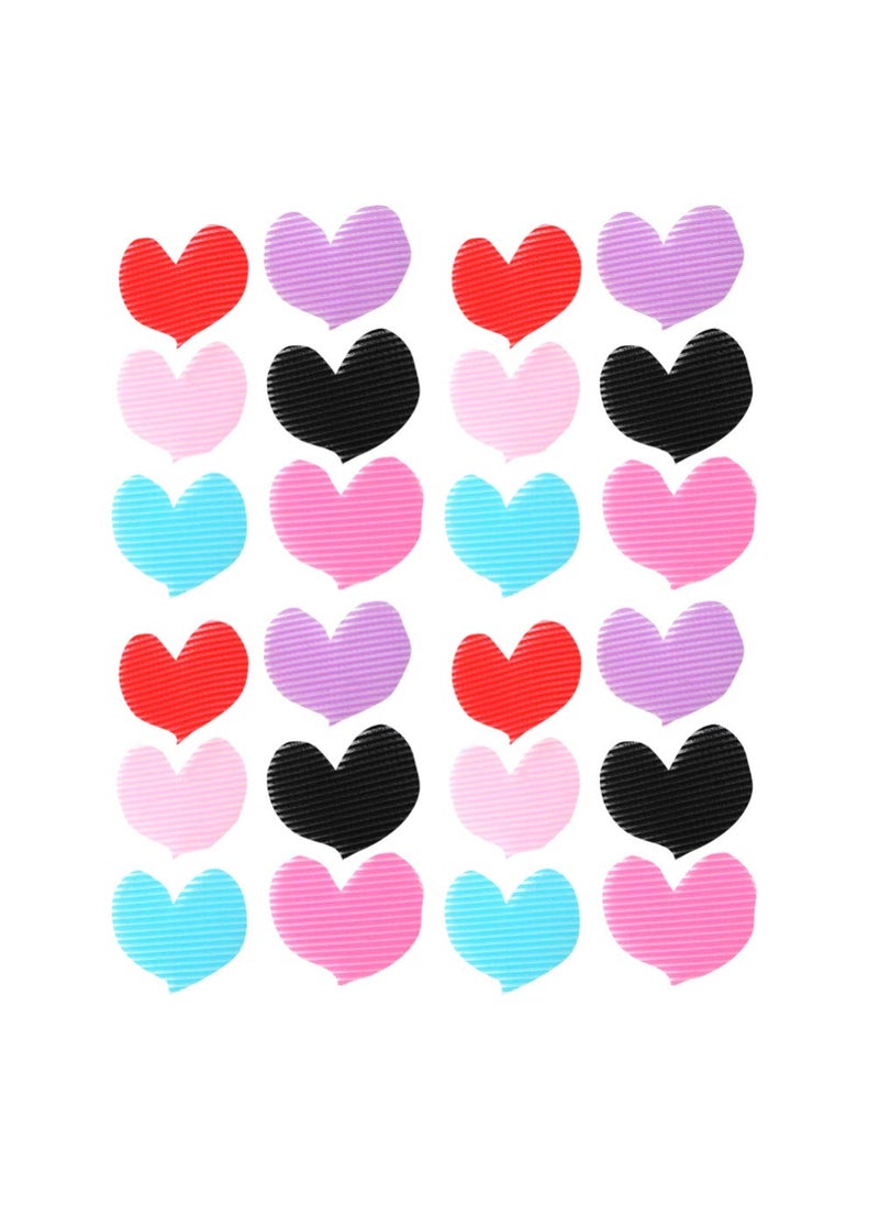 minkissy Minkissy Magic Hair Sticker 24pcs Heart Shaped Magic Paste Pad Hair Fringe Grippers Colorful Magic Bangs Hair Pad Hair Styling Accessorie for Women Girls Ladies 