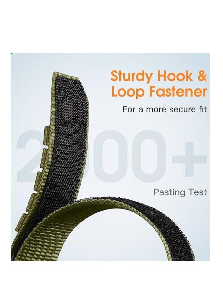 Beauenty Compatible with Apple Watch Ultra 2 / Ultra Band 49mm for Men, Rugged Tactical Wide Nylon Compatible with Apple Watch Bands 45mm 44mm 42mm, Sport Loop Strap for iWatch Bands Series 10/9/8/7/6/5/4/3/ - Image 5