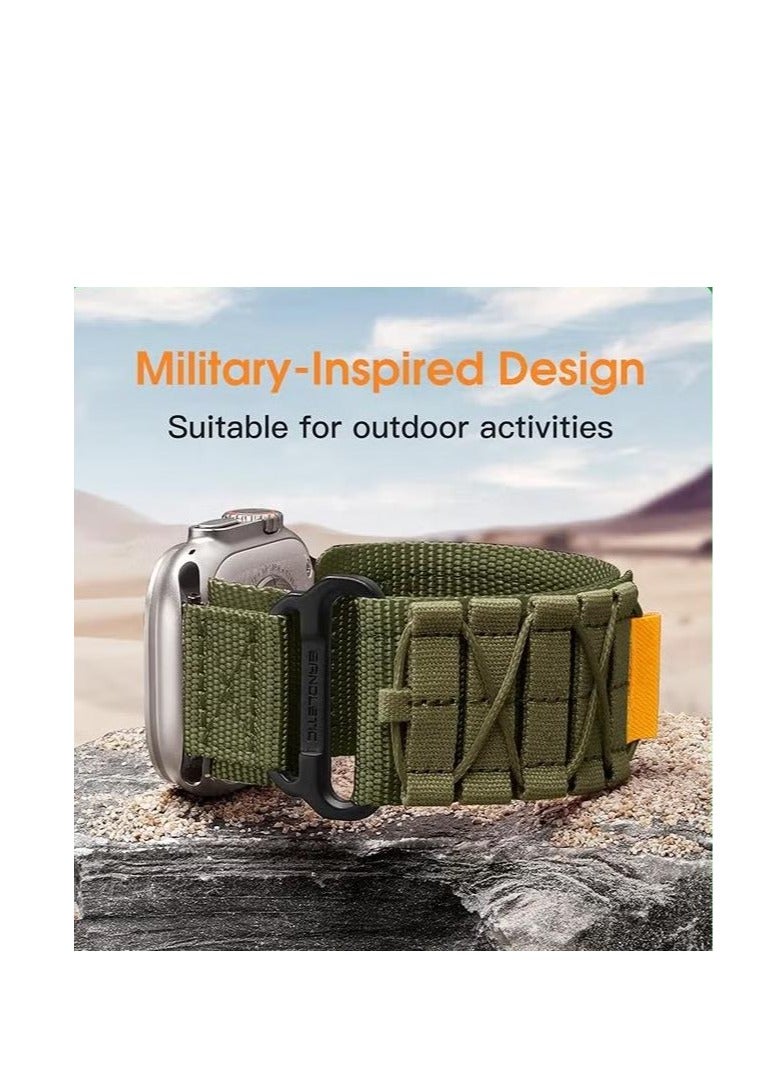 Beauenty Compatible with Apple Watch Ultra 2 / Ultra Band 49mm for Men, Rugged Tactical Wide Nylon Compatible with Apple Watch Bands 45mm 44mm 42mm, Sport Loop Strap for iWatch Bands Series 10/9/8/7/6/5/4/3/ - Image 3