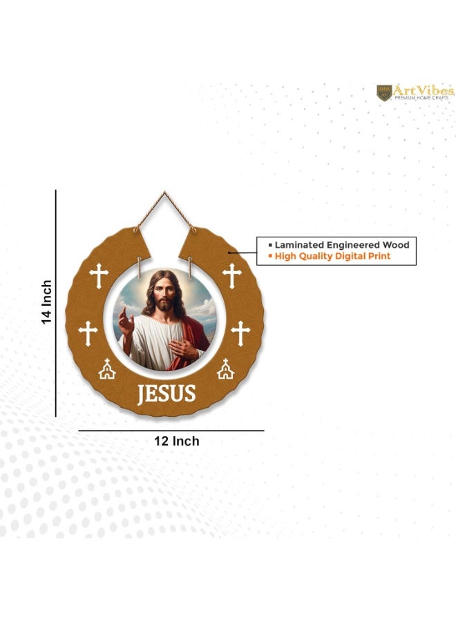 Artvibes Wooden Wall Hanging Decorative Items for Home Decor | Bedroom | Designer Wooden Wall Hanger | Mdf Modern Artwork Decoration for Living Room | Gift Items (WH_9808N) - Image 2