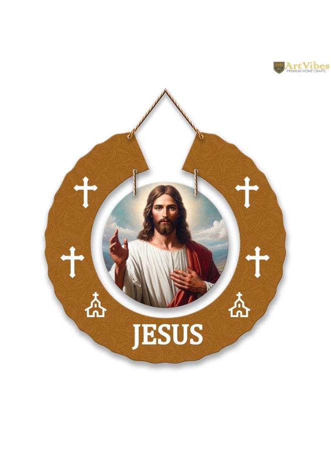 Artvibes Wooden Wall Hanging Decorative Items for Home Decor | Bedroom | Designer Wooden Wall Hanger | Mdf Modern Artwork Decoration for Living Room | Gift Items (WH_9808N) - Image 3