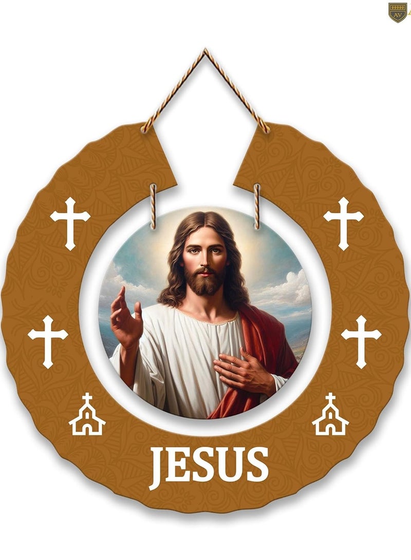 Artvibes Wooden Wall Hanging Decorative Items for Home Decor | Bedroom | Designer Wooden Wall Hanger | Mdf Modern Artwork Decoration for Living Room | Gift Items (WH_9808N) - Image 1