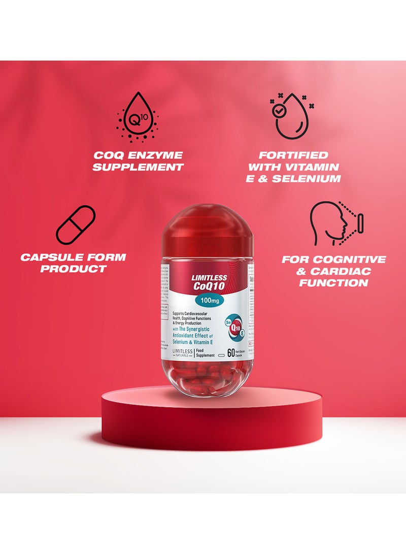EVA PHARMA ليمتليس CoQ 10 - إنزيم CoQ 10، فيتامين E وسيلينيوم - لوظيفة عقلية وقلبية - 60 كبسولة. - Image 4