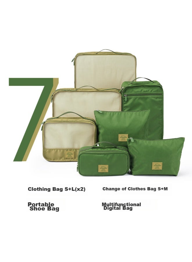 M Square M Square Travel Storage Bag, Luggage Organizer, 7-piece Set, Clothes Underwear Shoe Bag, Shoe Pouch, Norsen Green  - Image 3